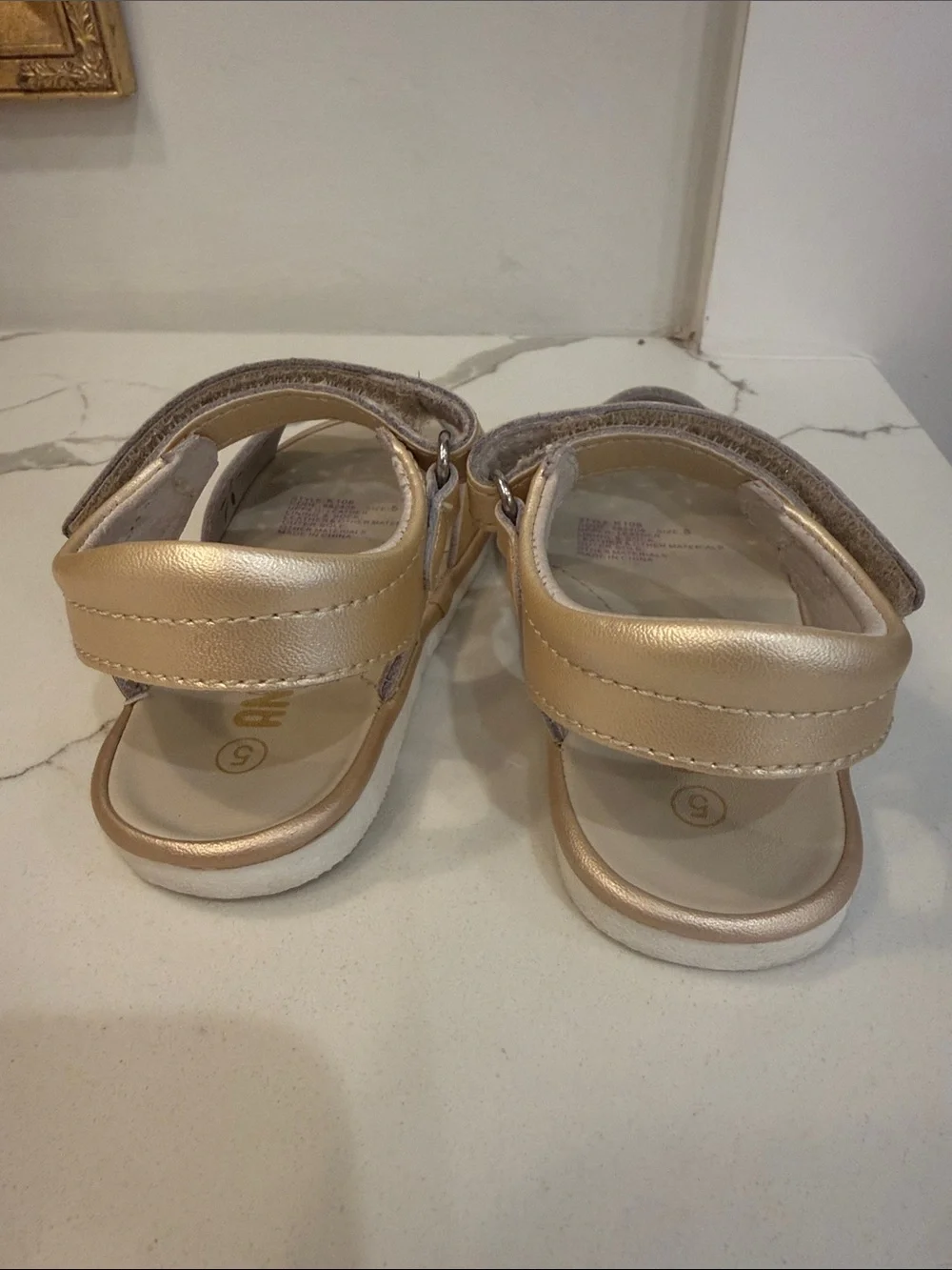 Angel Baby Hanna Floral Sandals in Champagne Size 5